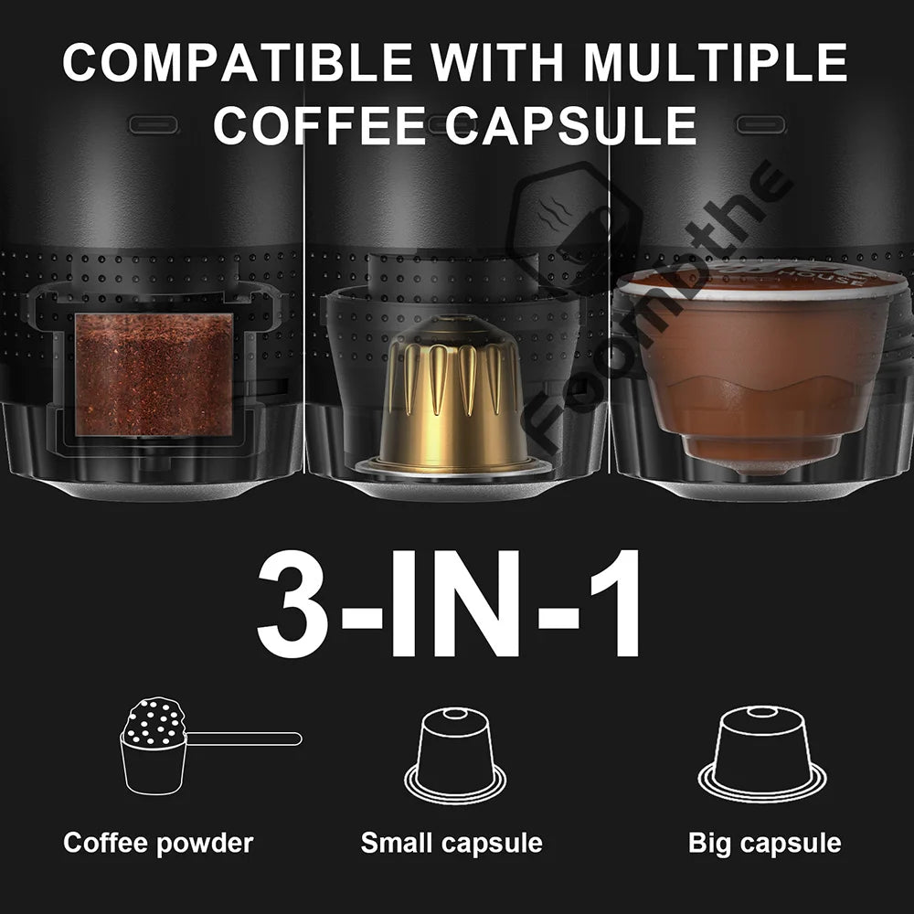 Kablosuz Taşınabilir Elektrikli Espresso Makinesi