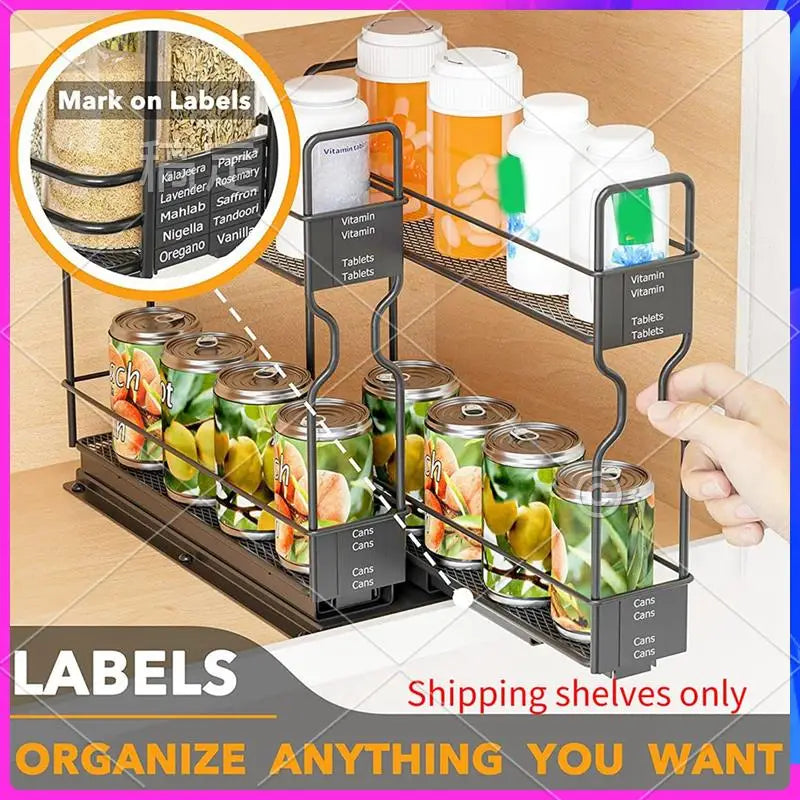 2 Katlı Sürgülü Baharatlık Organizer