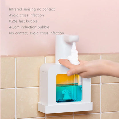 400ML Sevimli Otomatik Köpük Sabunluk, USB Şarjlı, Temassız Kullanım