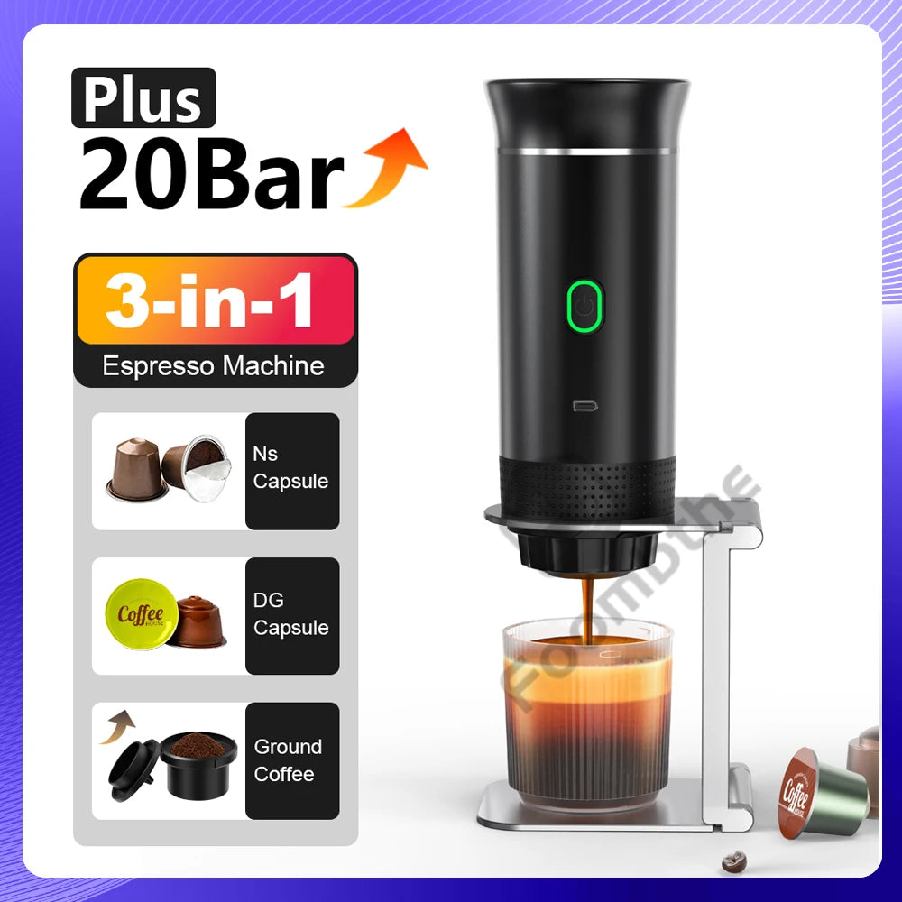 Kablosuz Taşınabilir Elektrikli Espresso Makinesi