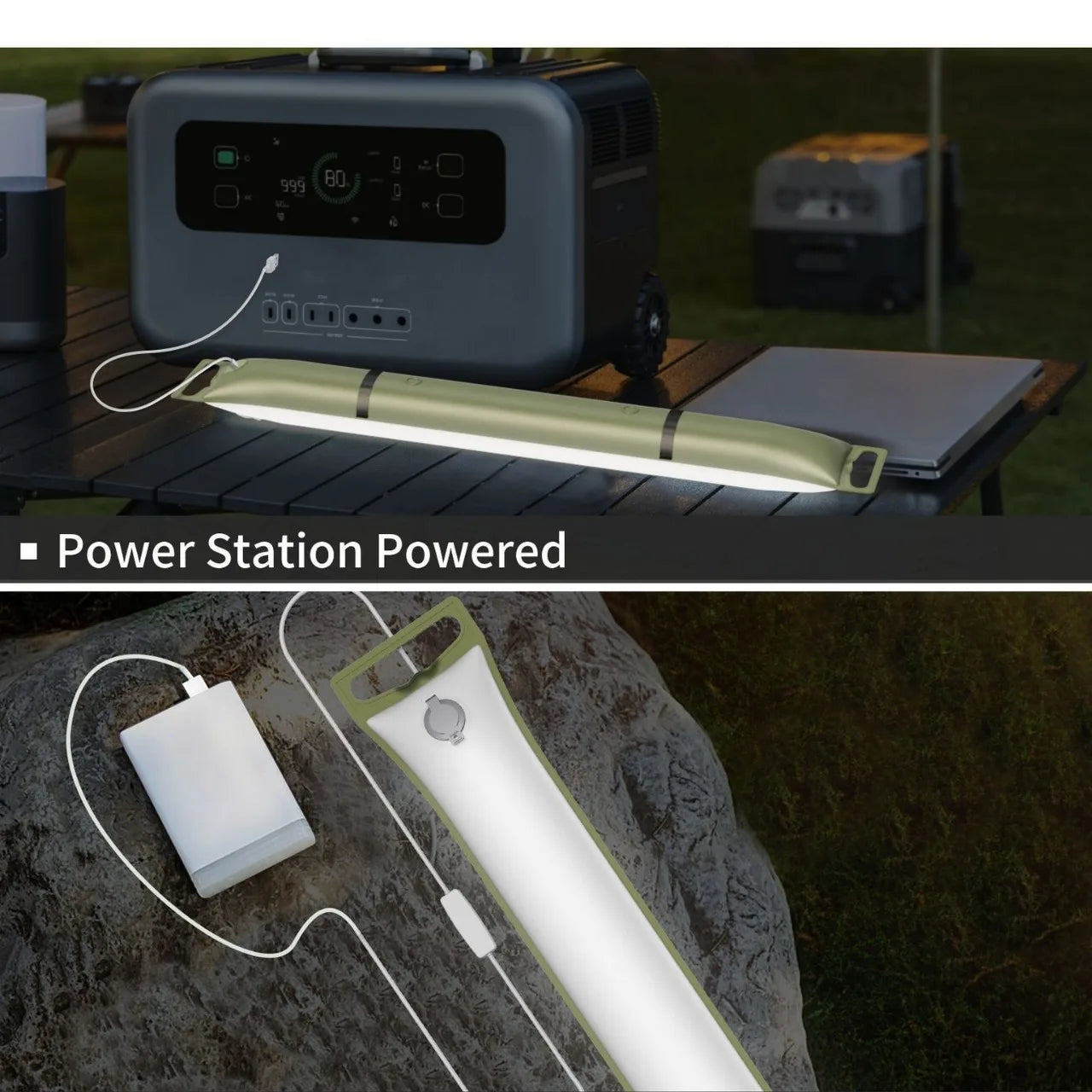 Güneş Enerjili Şişme LED Tüp Lamba