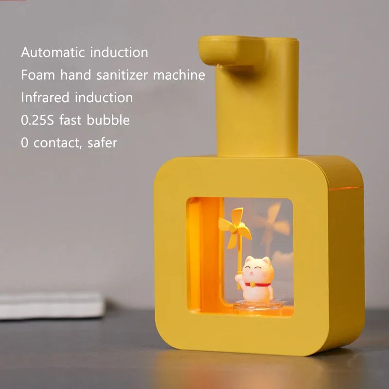 400ML Sevimli Otomatik Köpük Sabunluk, USB Şarjlı, Temassız Kullanım