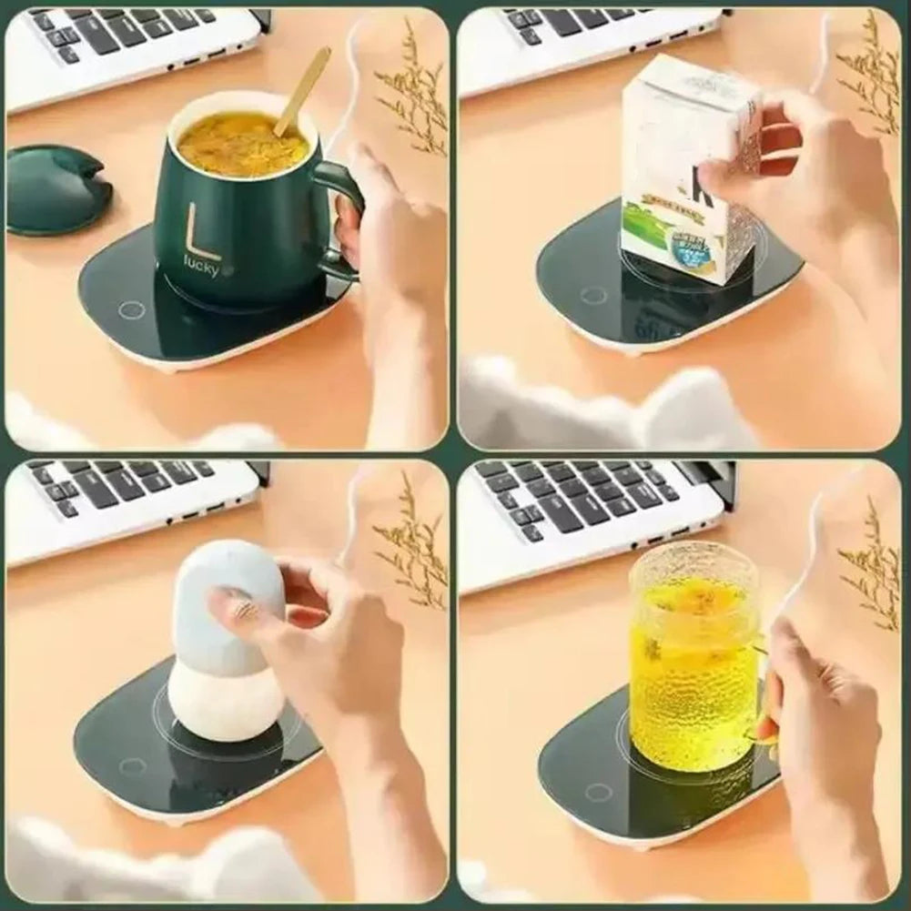 400ml Akıllı Seramik Kahve Kupası + Isıtıcı Altlık Hediye Seti