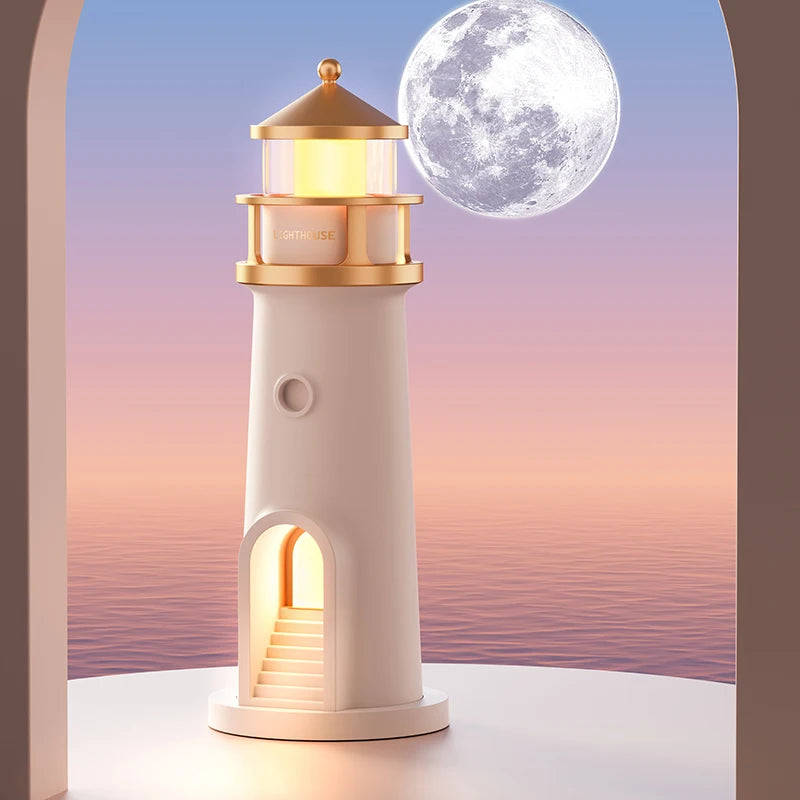 Ay Projektörlü Deniz Feneri Gece Lambası